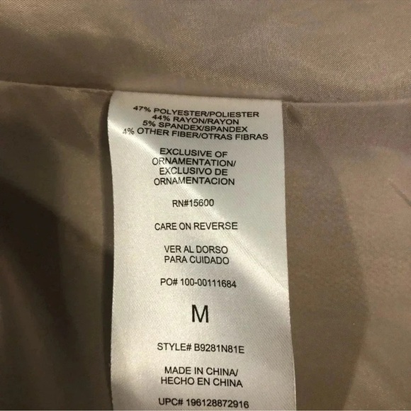 Democracy Tan Blazer with Notched Lapels and Ruched Sleeves - Picture 9 of 9